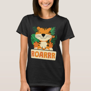 T-shirt Tigre Mignon Rugissement Fille Garçons Tigre Chat 