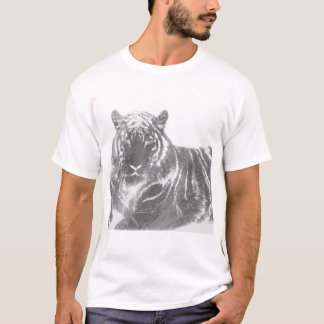 T-shirt Tigre noir et blanc