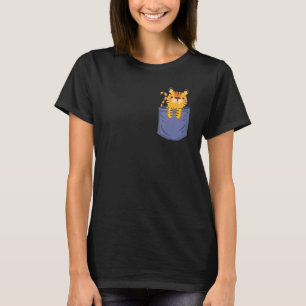 T-shirt Tigre Poitrine Pochette Chat Prédateur Tigre de Si