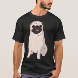 T-shirt Tigre Pug assis