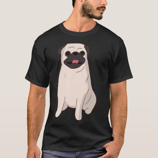 T-shirt Tigre Pug assis (Devant)