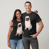 T-shirt Tigre Pug assis (Unisexe)