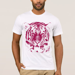 T-shirt Tigre rouge et blanc visage