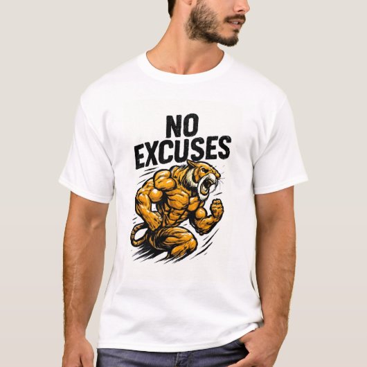 T-shirt tigre rugir avec muscle (Devant)