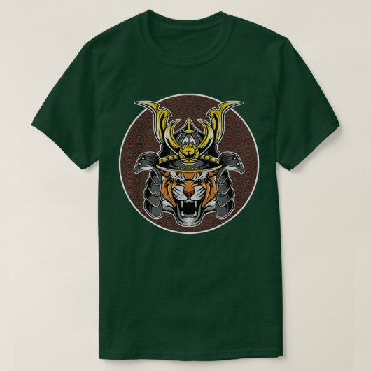 T-shirt Tigre samouraï Helmet Funny Japanese Warrior Desig (Design devant)