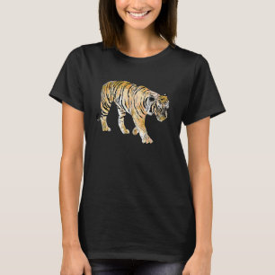 T-shirt Tigre Sauvage Aquarelle Tigres Gros Chat