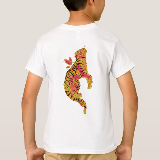 T-shirt Tigre surréaliste Neon (Dos)