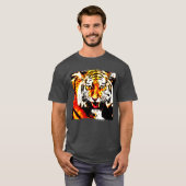 T-shirt Tigre tendance Moderne Modèle élégant (Devant entier)