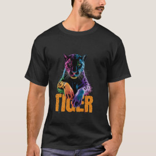 T-shirt Tigre Tigre Tigre Face animal sauvage Tigre coloré