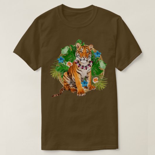 T-shirt Tigre tropical (Design devant)