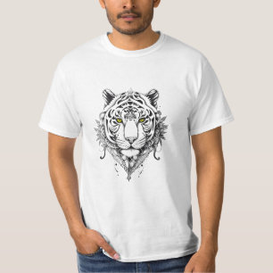 T-shirt Tigre Wild Animal Nature Illustration Art Tatouage