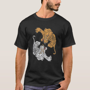 T-shirt Tigre Yin Yang Prédateur Chat Roi Tigre Sibérien T
