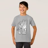 T-shirt Tigres blancs dessinés (Devant entier)