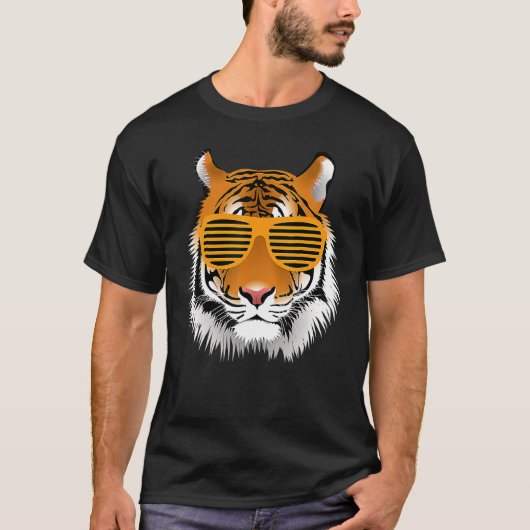 T-shirt Tigres cool d'animaux rayés (Devant)