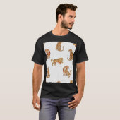 T-shirt Tigres sauvages : Motif d'animaux d'aquarelle. (Devant entier)