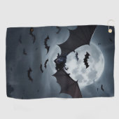 T-shirt tijd met een twist: Halloween-thema golfha Golfhanddoek (Horizontaal)
