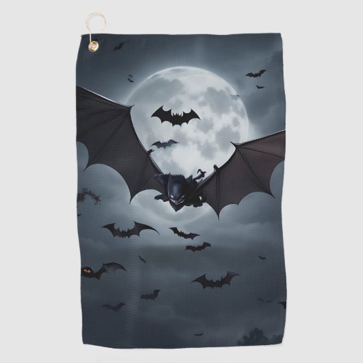 T-shirt tijd met een twist: Halloween-thema golfha Golfhanddoek (Voorkant)
