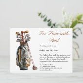 T-shirt tijd met papa bewerkbare Vaderdag Golffees Kaart (Staand voorkant)