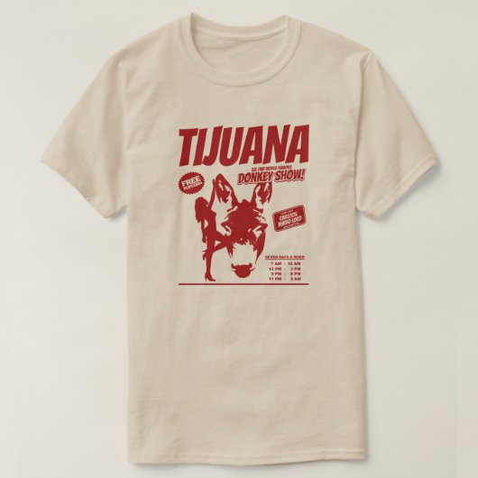 T-shirt Tijuana Donkey Montrer La Légende Urbaine (Design devant)