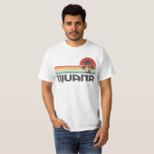 T-shirt Tijuana Mexique - Plage mexicaine Retro Sunset Vin (Devant entier)