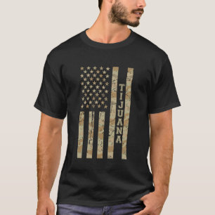 T-shirt Tijuana ville frontalière camouflage désert délabr