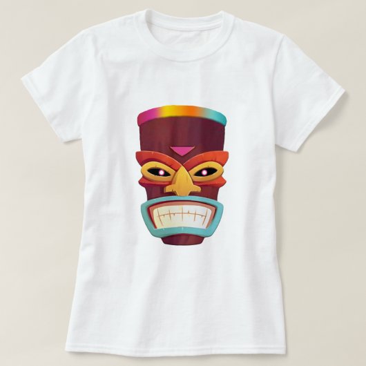 T-shirt Tiki coloré (Design devant)