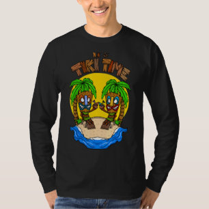 T-shirt Tiki Head C'est Tiki Time Hawaiian Hawaii Luau