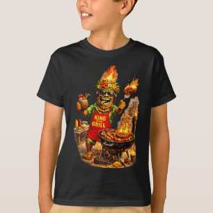 T-shirt Tiki Man Roi Du Grill Shirt Drôle Île Bbq