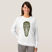 T-shirt Tiki Mask II - Olive foncé (Devant entier)