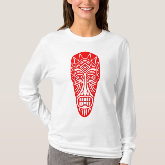 T-shirt Tiki Mask II - Rouge (Devant)