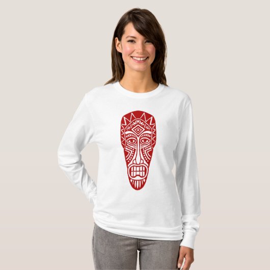 T-shirt Tiki Mask II - Ruby Red (Devant entier)