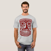 T-shirt Tiki Mask III - Burgandy (Devant entier)