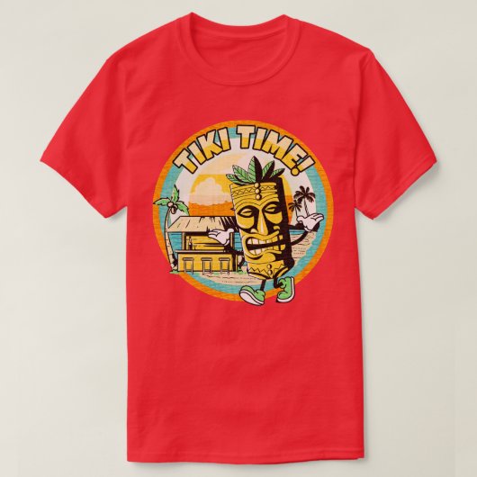T-shirt Tiki Time Beachy Summer Jardin Pool Party (Design devant)