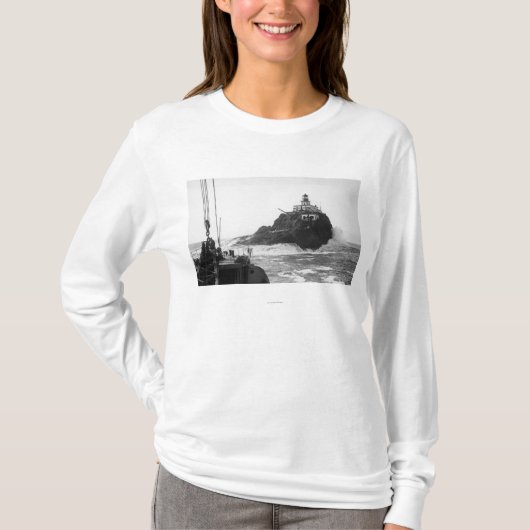 T-shirt Tillamook, phare de l'Orégon de bateau Photograp (Devant)
