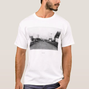 T-shirt Tillamook, scène résidentielle de rue de l'Orég