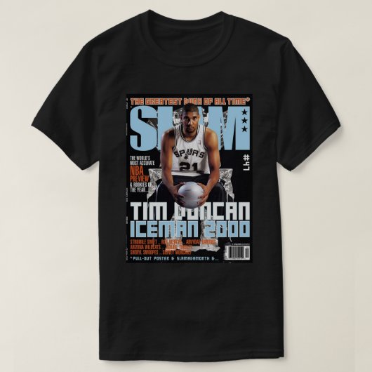 T-shirt Tim Duncan vintage SLAM (Design devant)