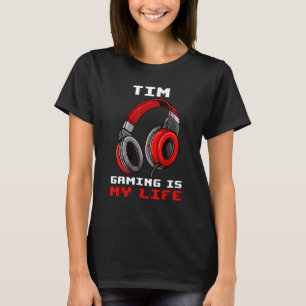 T-shirt Tim Gaming Est Ma Vie Personnalisée