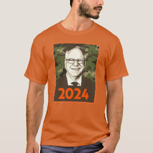T-shirt Tim Walz 2024 Espoir au Camouflage