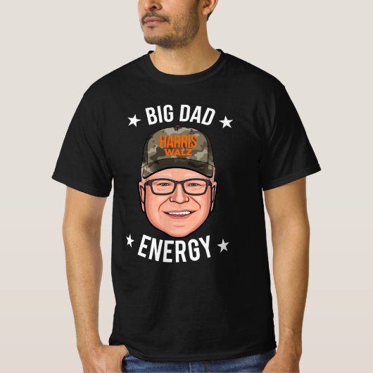 T-shirt Tim Walz Big Dad Energy (Devant)