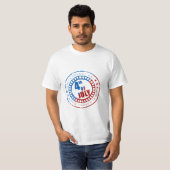 T-shirt Timbre 4 juillet - Design patriotique intemporel (Devant entier)