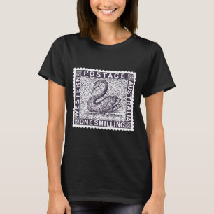 T-shirt Timbre antique de postage Australie avec Swan
