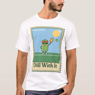 T-shirt Timbre avec ça ! Tampon de Pickleball de Cornichon