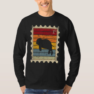 T-shirt Timbre avec un bébé phoque au coucher du soleil