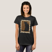 T-shirt Timbre avec un chat 1 (Devant entier)