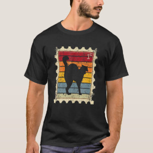 T-shirt Timbre avec un chat au coucher du soleil