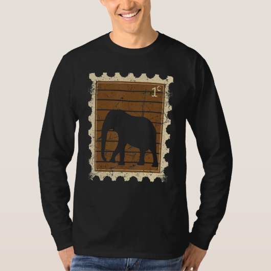T-shirt Timbre avec un éléphant (Devant)