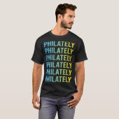 T-shirt Timbre bleu Jaune Philat Poscène (Devant entier)