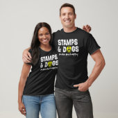 T-shirt Timbre Chiens Collecte (Unisexe)