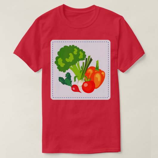 T-shirt Timbre Cute Veggie 2 (Design devant)