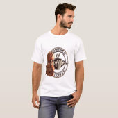 T-shirt Timbre de café vintage à main (Devant entier)